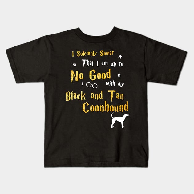 Black and Tan Coonhound Kids T-Shirt by dogfather